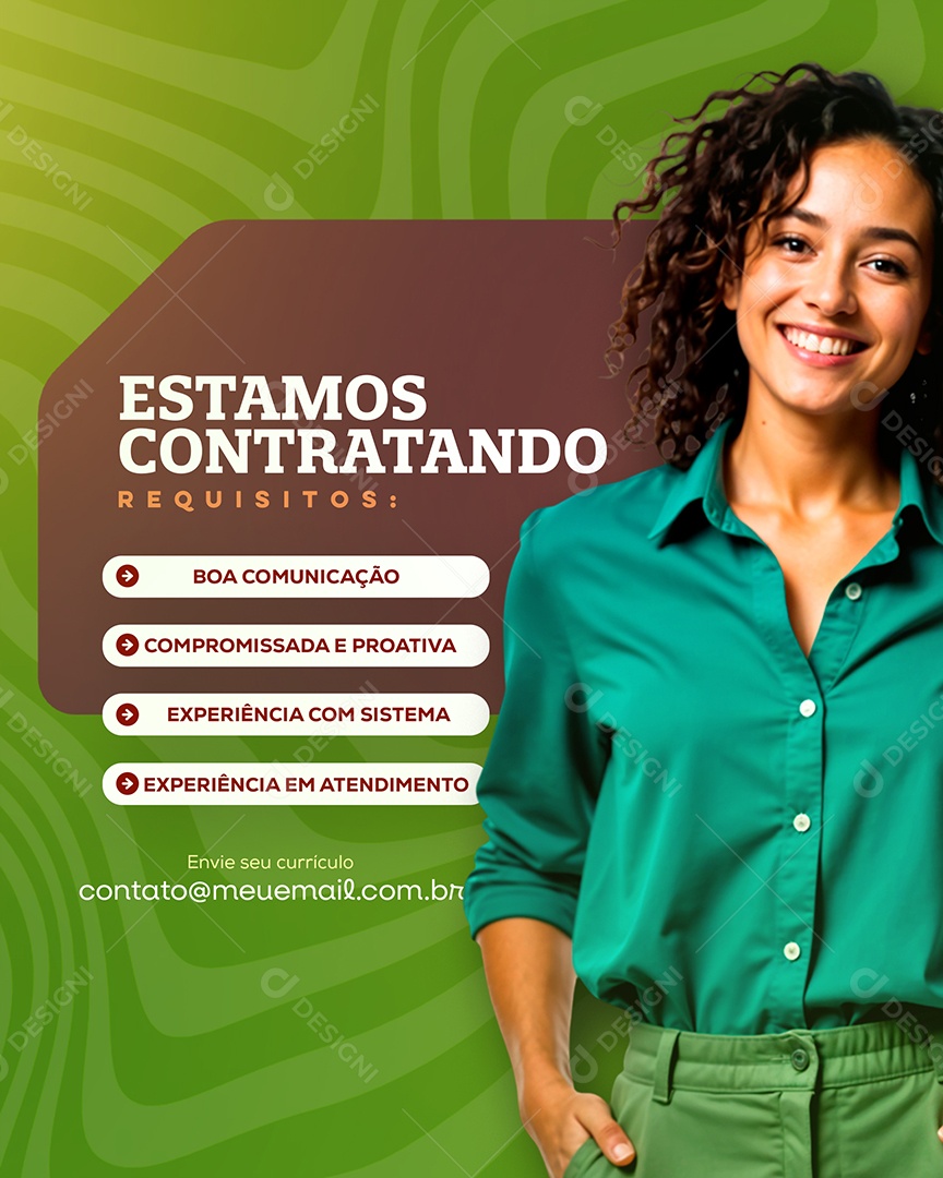 Estamos Contratando Social Media PSD Editável