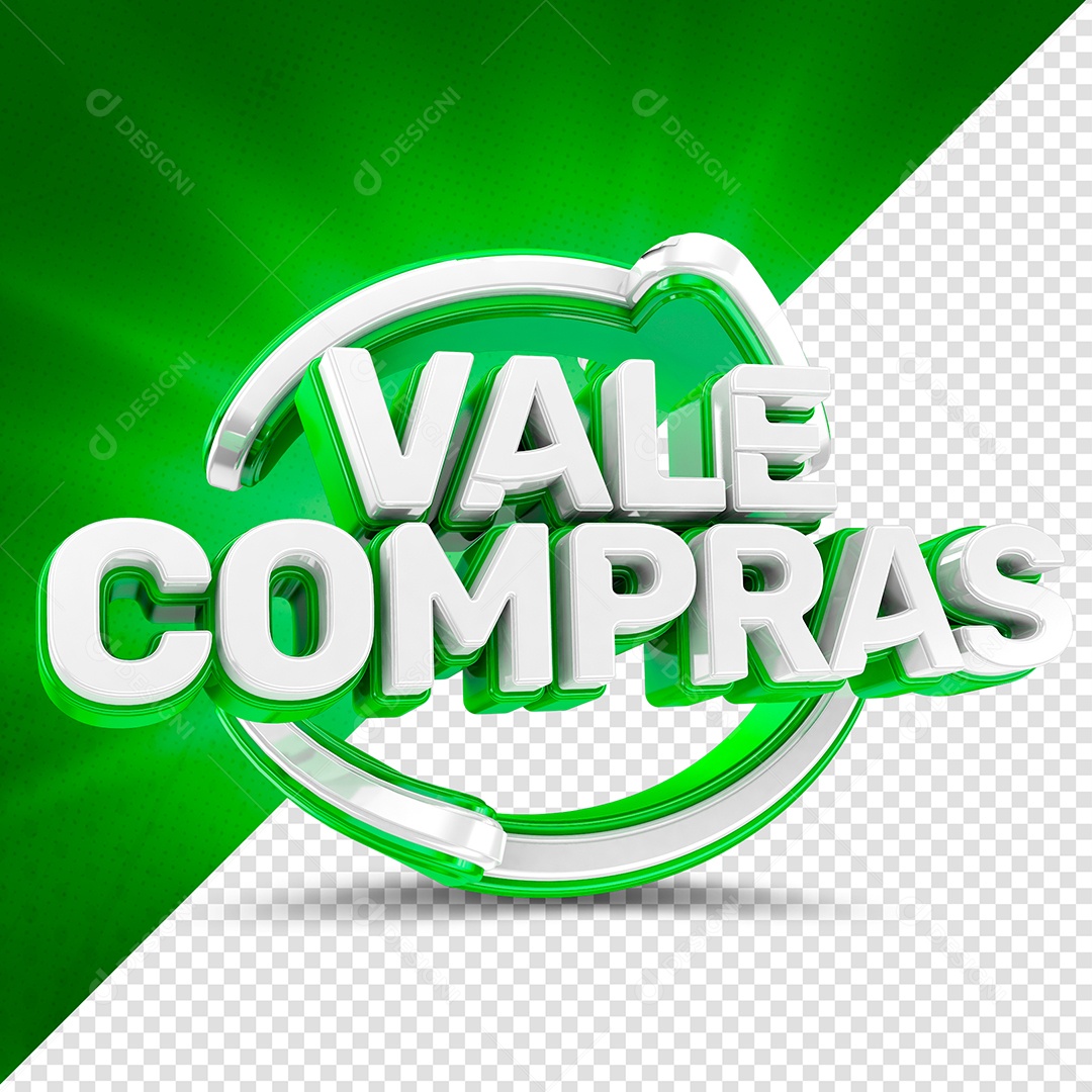 Selo 3D Vale Compras Para Composição PSD