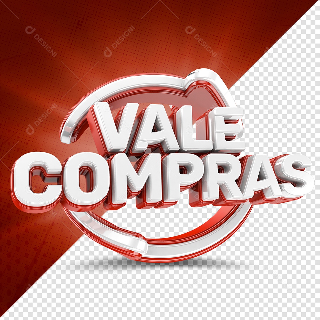 Selo 3D Vale Compras Para Composição PSD