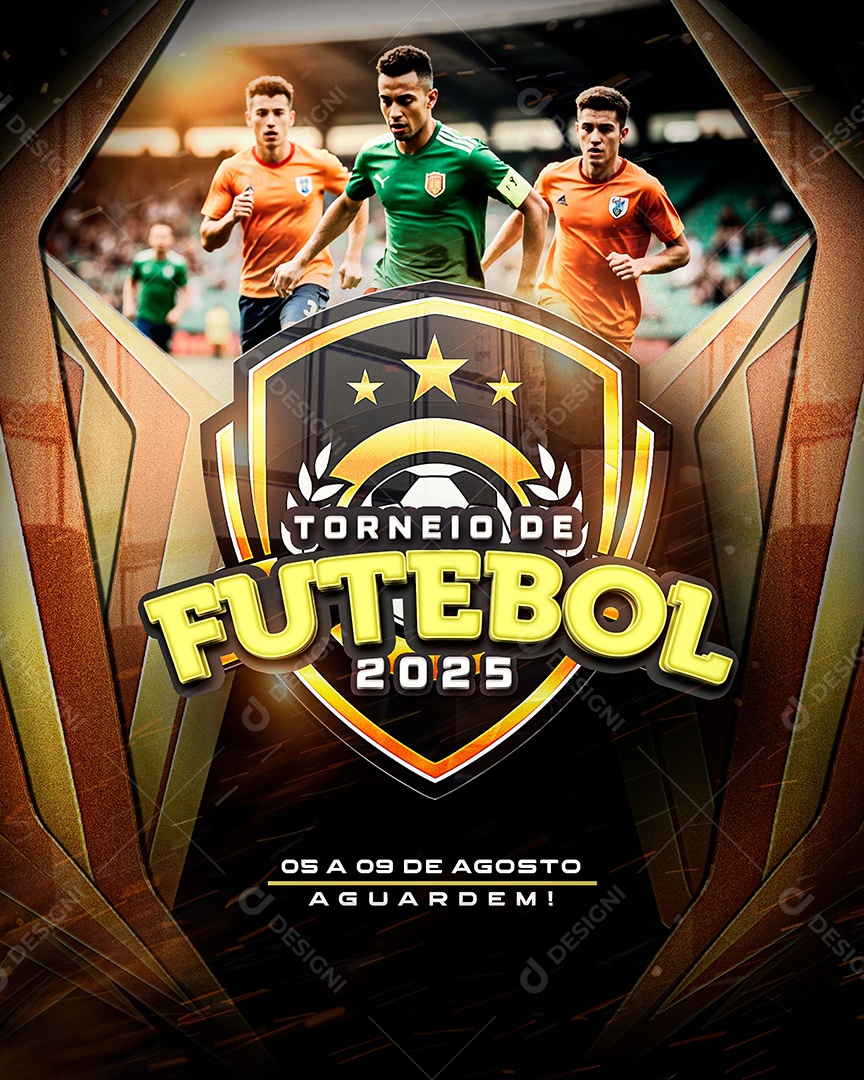 Flyer Torneio de Futebol Social Media PSD Editável