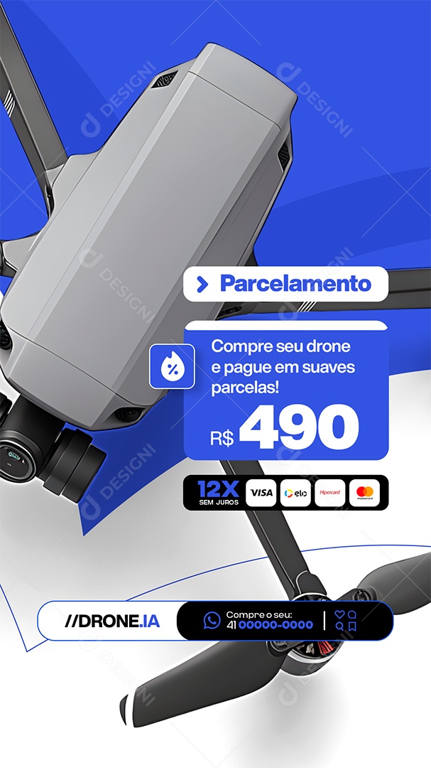 Story Loja de Drones Parcelamento Social Media PSD Editável