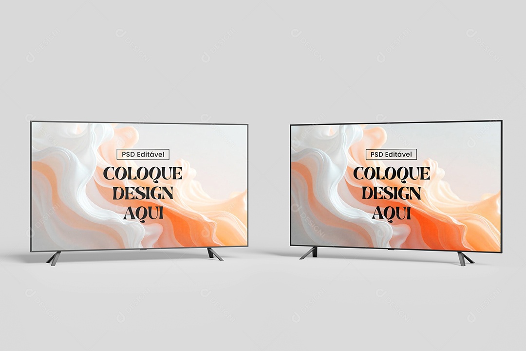 Mockup de Duas Smart TVs PSD Editável