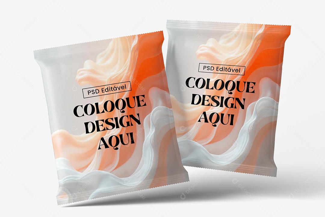 Mockup de Três Embalagens de Alimento PSD Editável