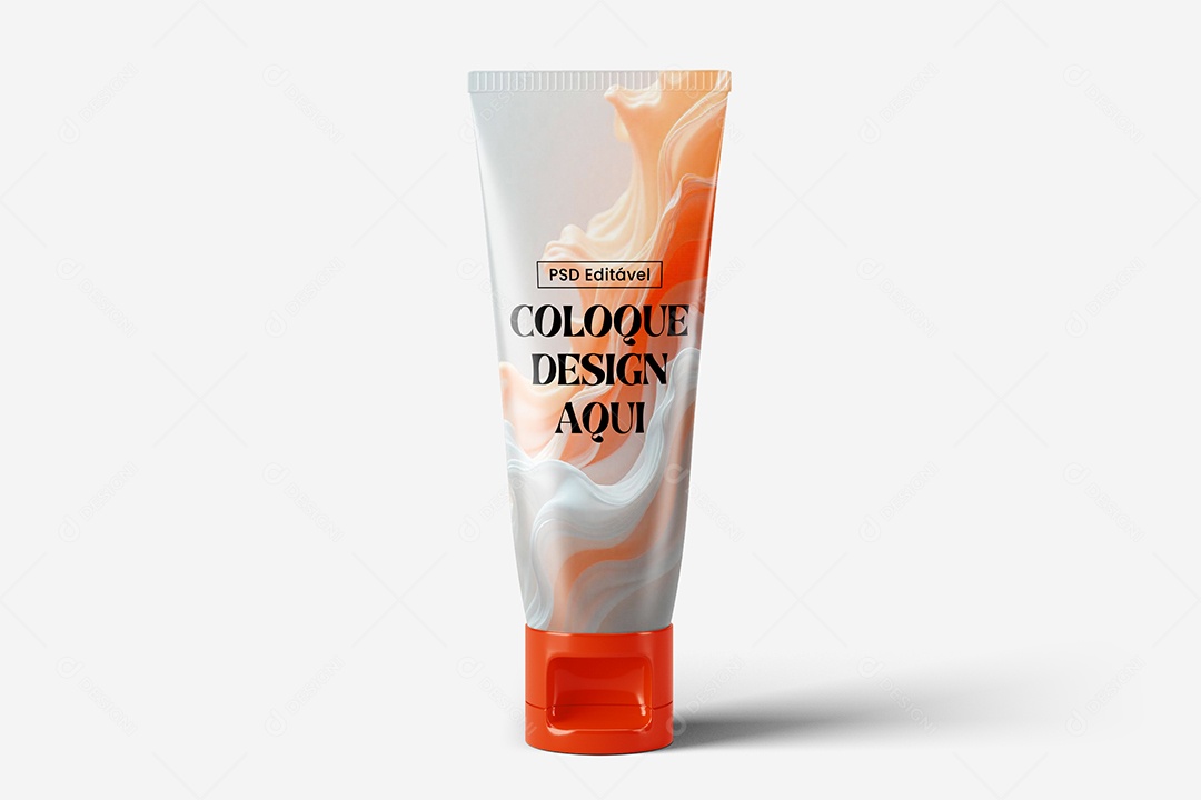 Mockup de Embalagem de Tubo PSD Editável