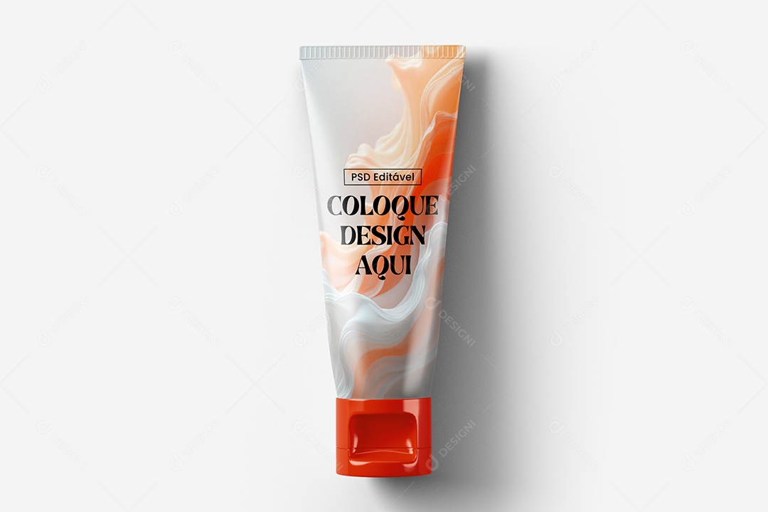 Mockup de Embalagem de Tubo PSD Editável