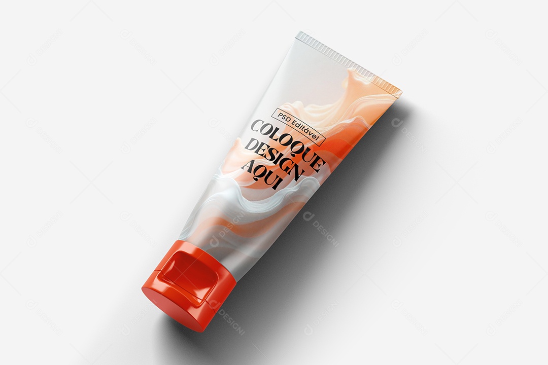 Mockup de Embalagem de Tubo PSD Editável