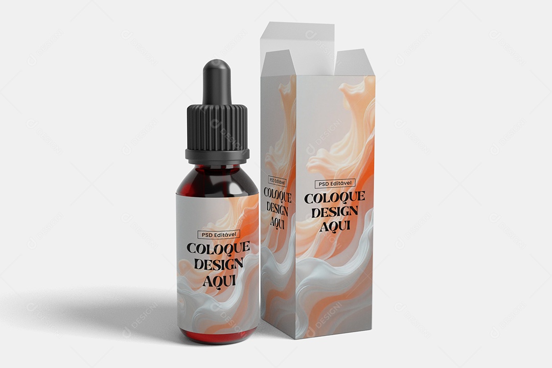 Mockup de Frasco Conta Gota PSD Editável