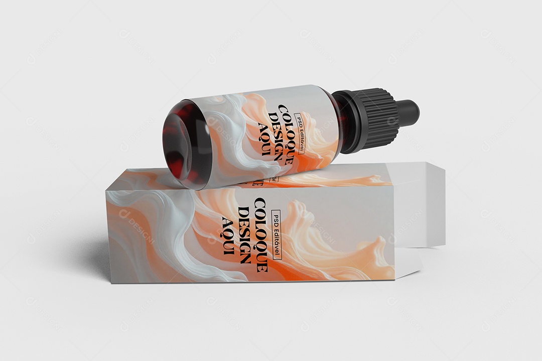 Mockup de Frasco Conta Gota PSD Editável