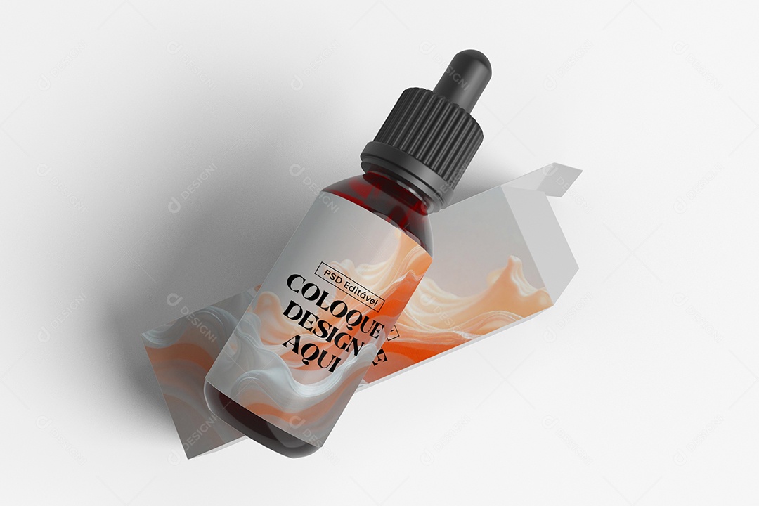Mockup de Frasco Conta Gota PSD Editável