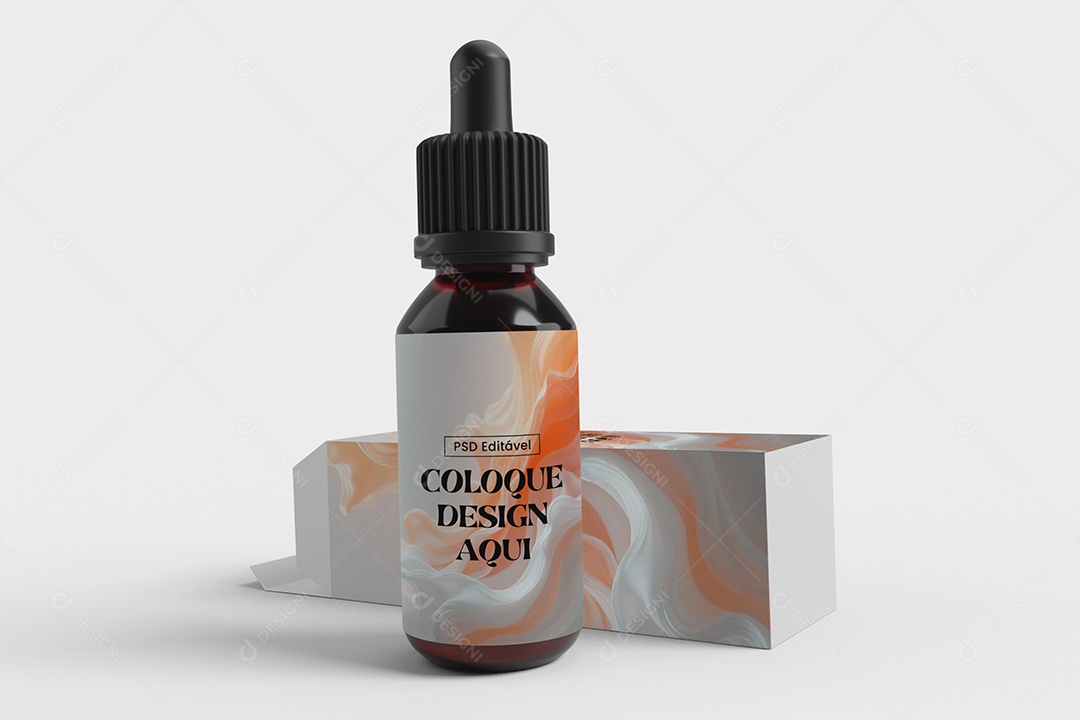 Mockup de Frasco Conta Gota PSD Editável