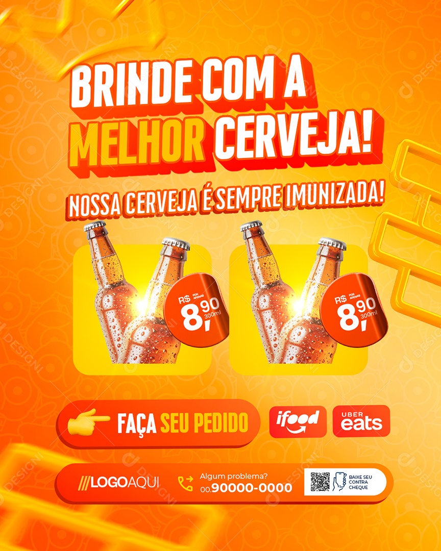 BBB Cervejaria Brinde Com a Melhor Cerveja Social Media PSD Editável