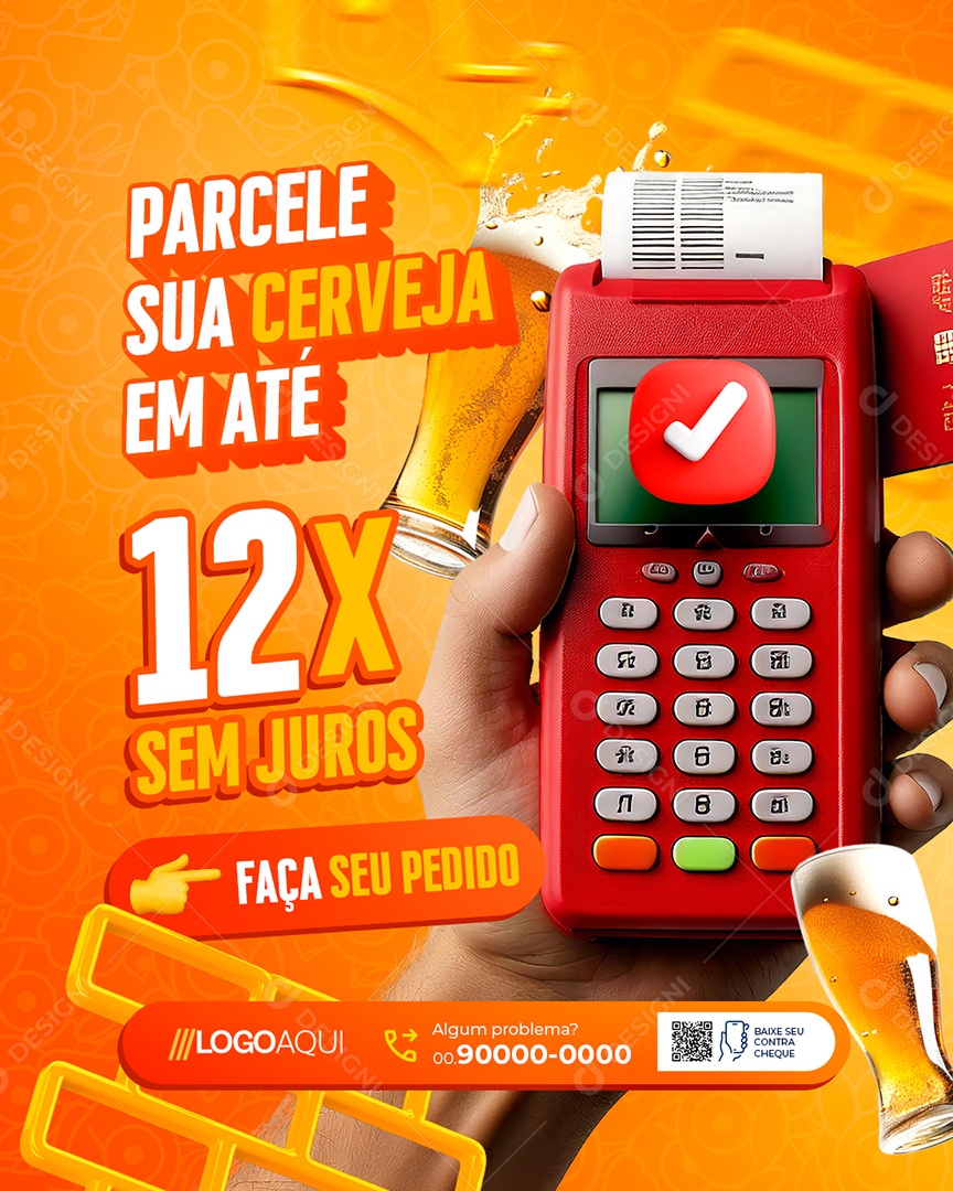 BBB Cervejaria Parcele sua Cerveja em Até 12x Sem Juros Social Media PSD Editável