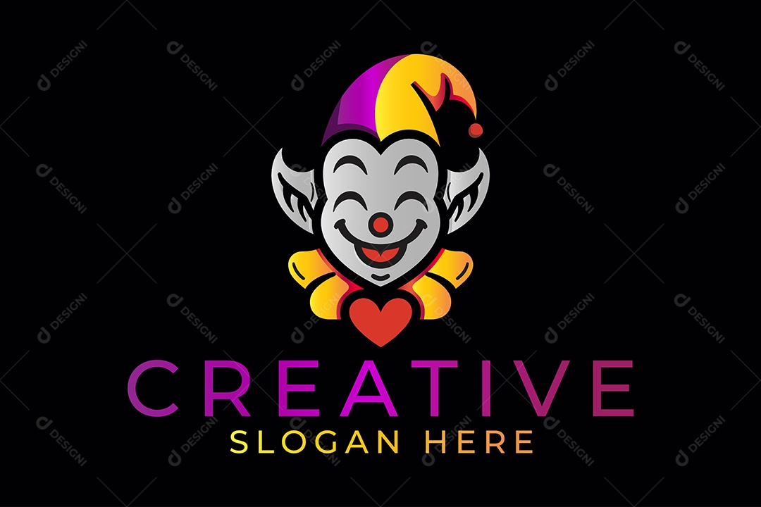 Modelo de Logotipo com Personagem PNG + AI Editável