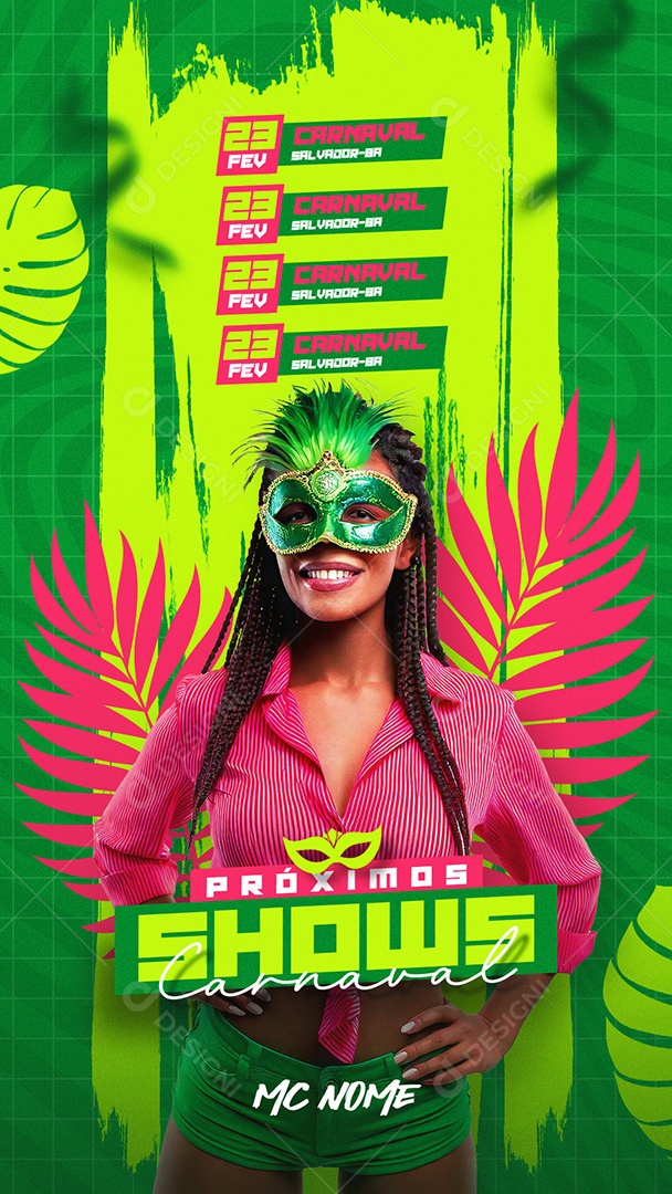 Flyer Story Próximos Shows Artistas Social Media PSD Editável