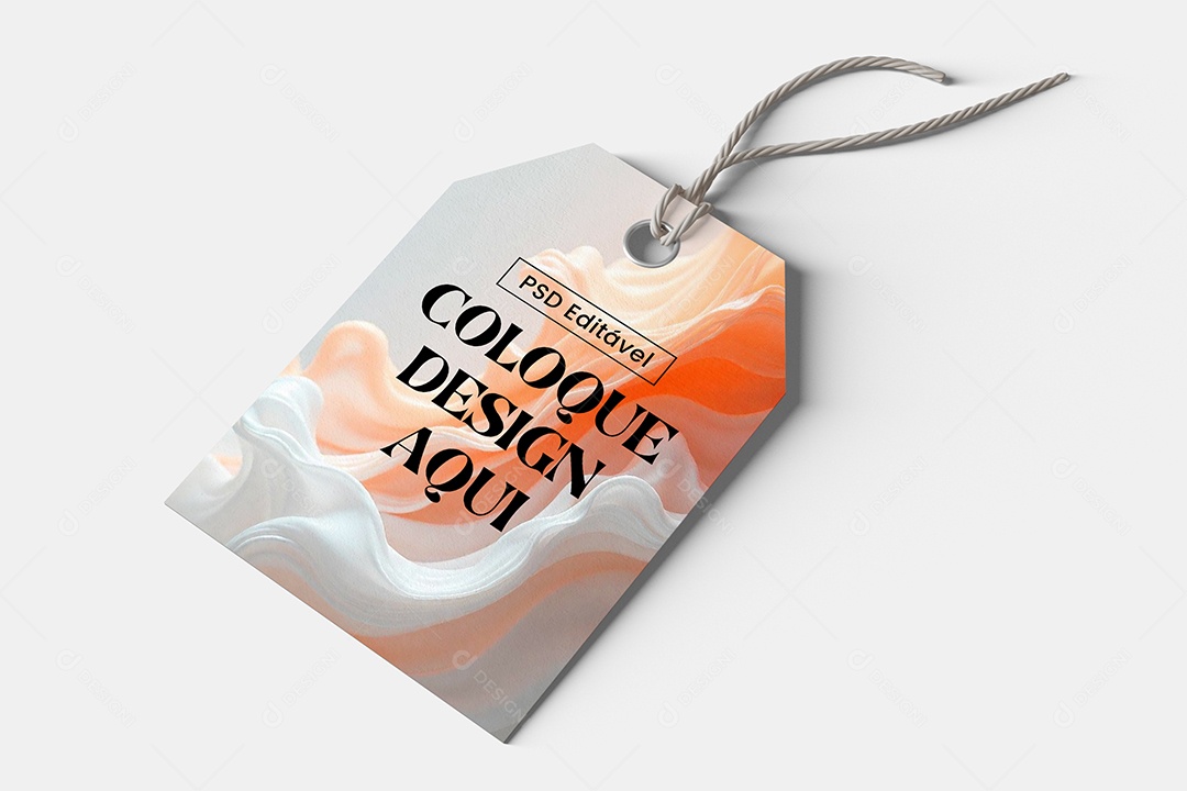 Mockup Etiqueta de Pano PSD Editável