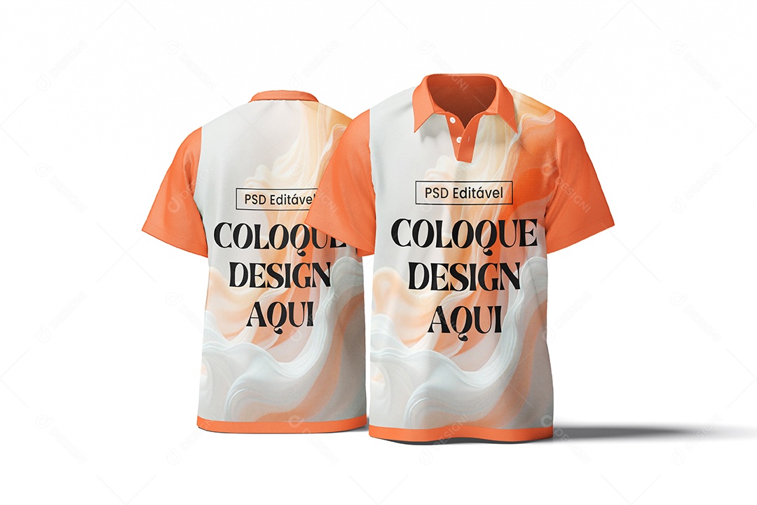 Mockup de Camisa Golo Polo PSD Editável