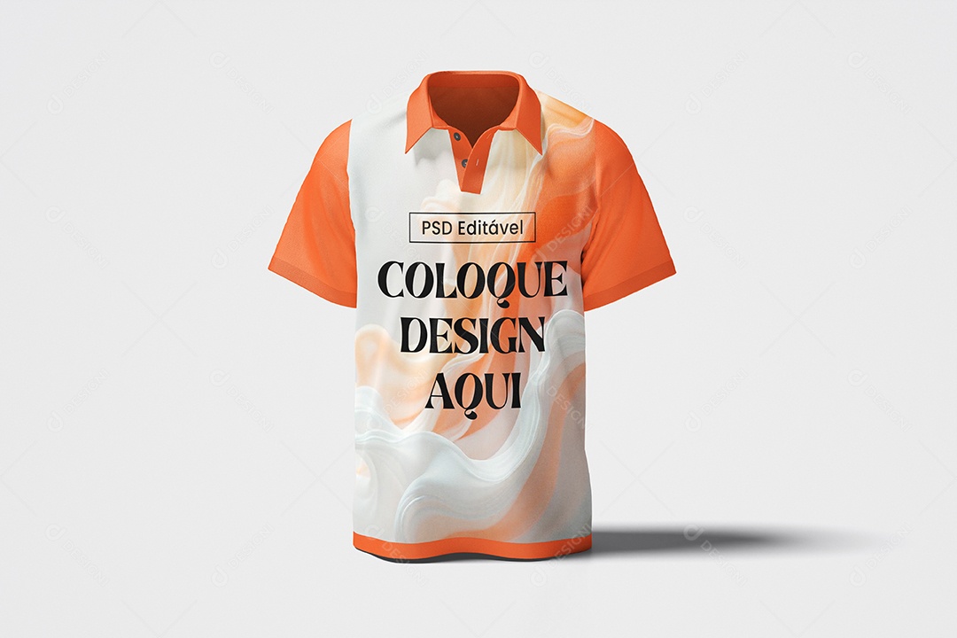 Mockup de Camisa Golo Polo PSD Editável
