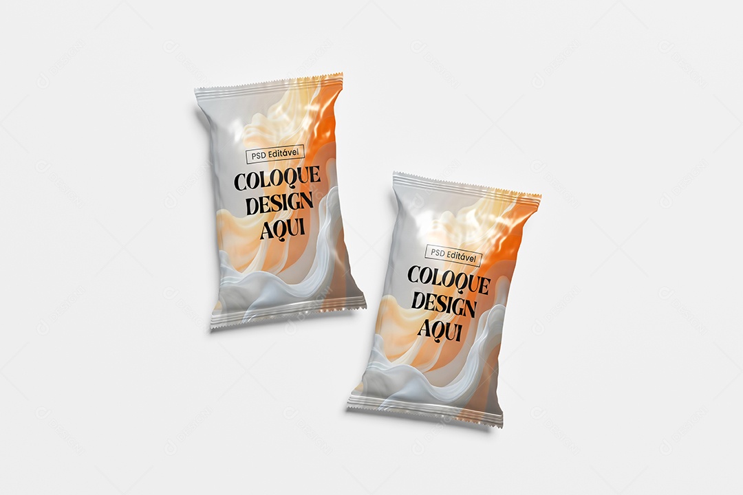 Mockup de Embalagem de Balas de Doces PSD Editável