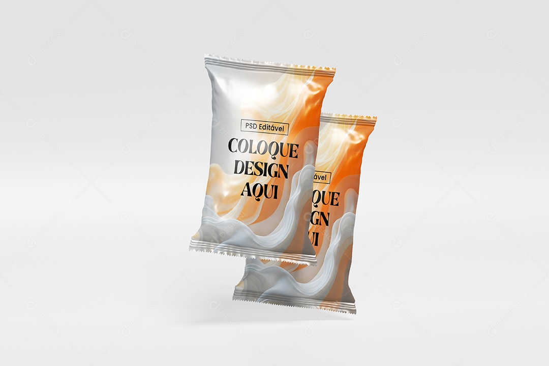 Mockup de Embalagem de Balas de Doces PSD Editável