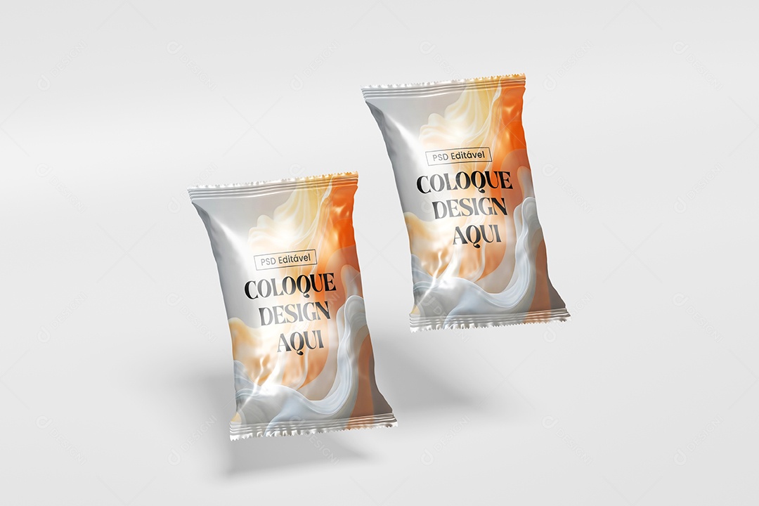 Mockup de Embalagem de Balas de Doces PSD Editável