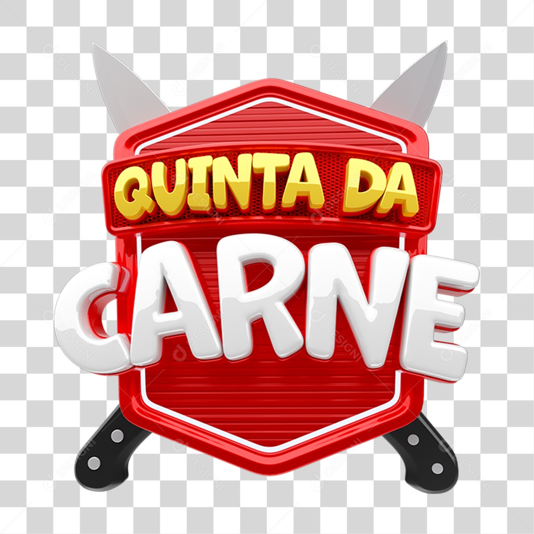 Selo 3D Quinta da Carne para Composição PNG Transparente