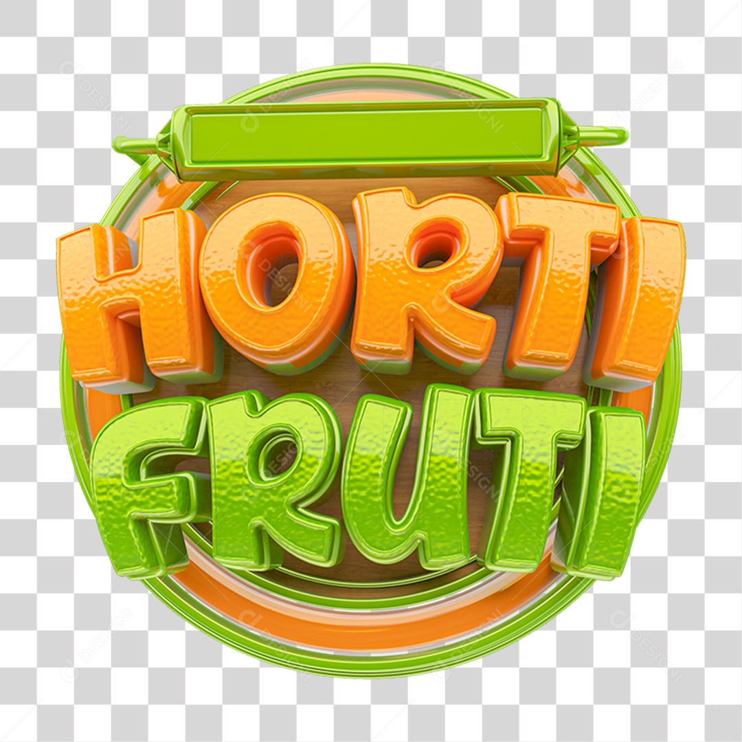 Selo 3D Hortifrúti  PNG Transparente