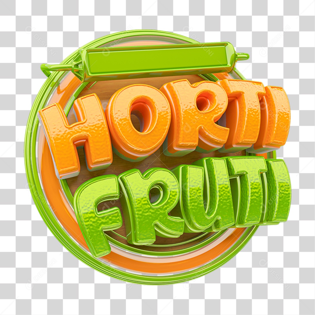 Selo 3D Hortifrúti  PNG Transparente