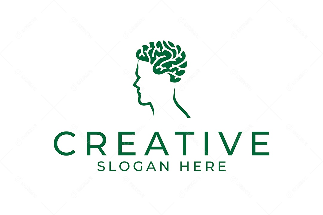 Modelo de Logotipo Criativo PNG + AI Editável