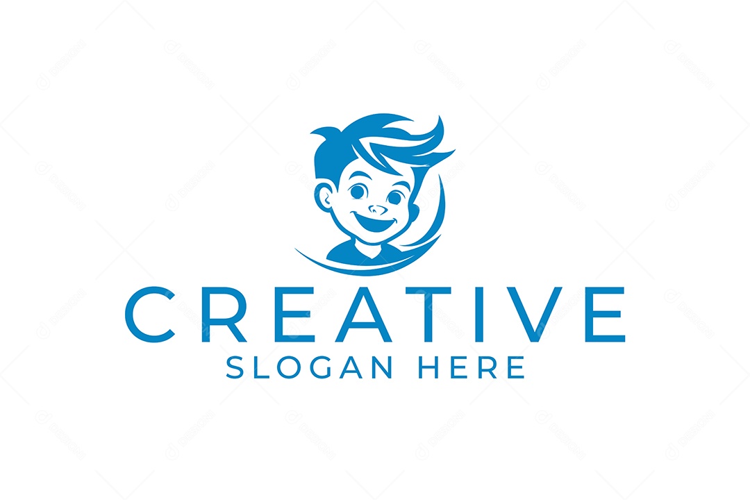 Modelo de Logotipo Criativo PNG + AI Editável