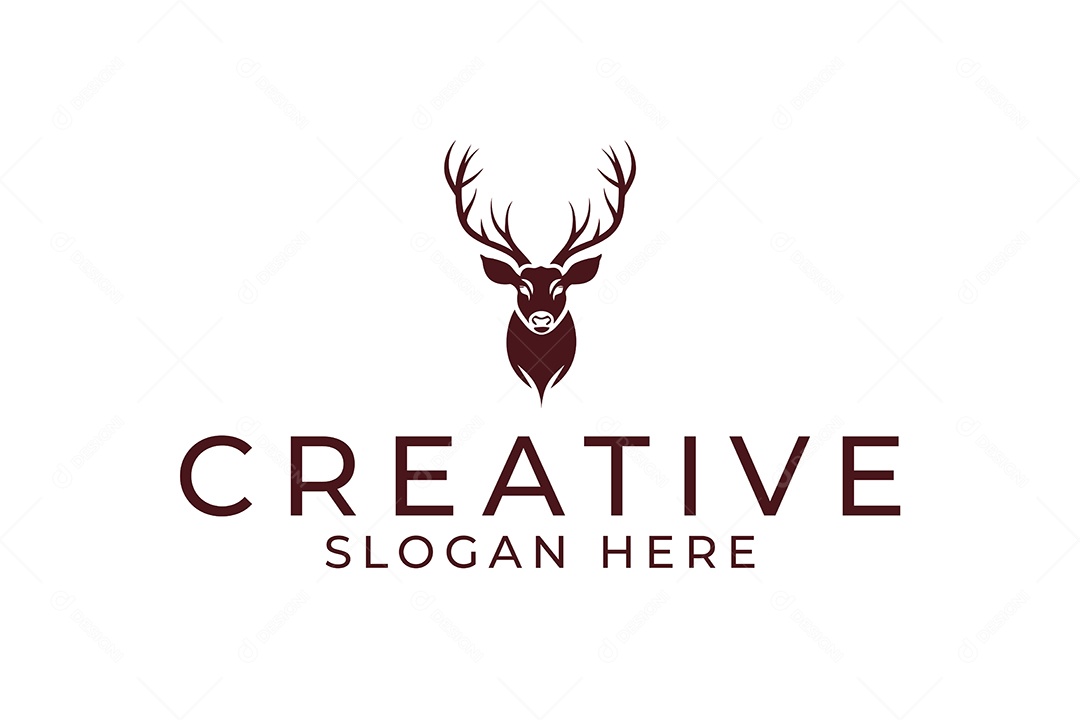 Modelo de Logotipo Criativo PNG + AI Editável