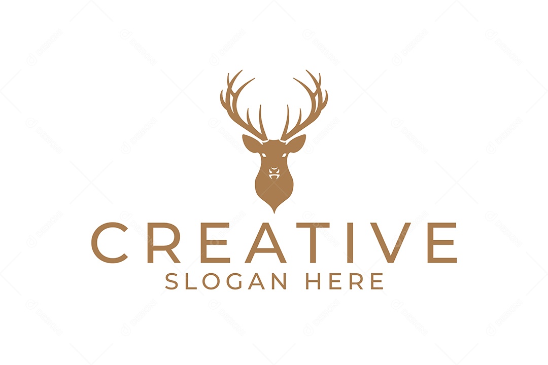 Modelo de Logotipo Criativo PNG + AI Editável