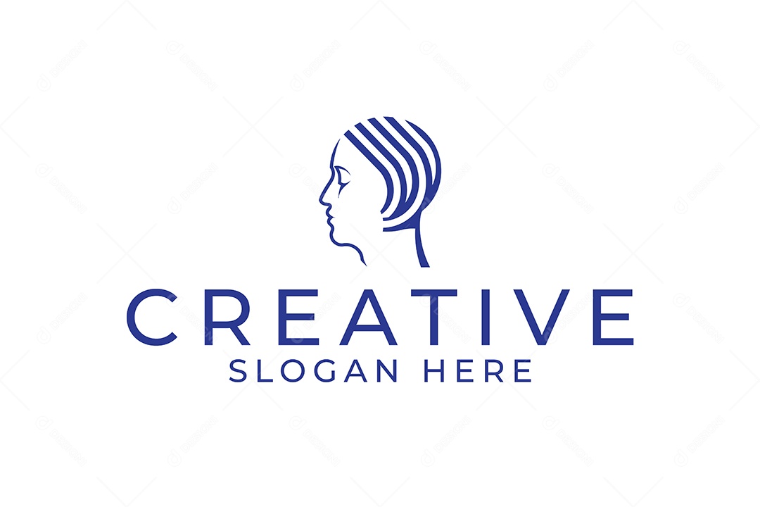 Modelo de Logotipo Criativo PNG + AI Editável