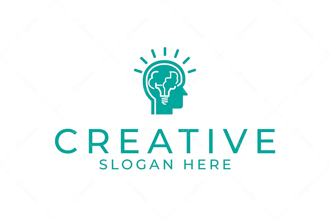 Modelo de Logotipo Criativo PNG + AI Editável