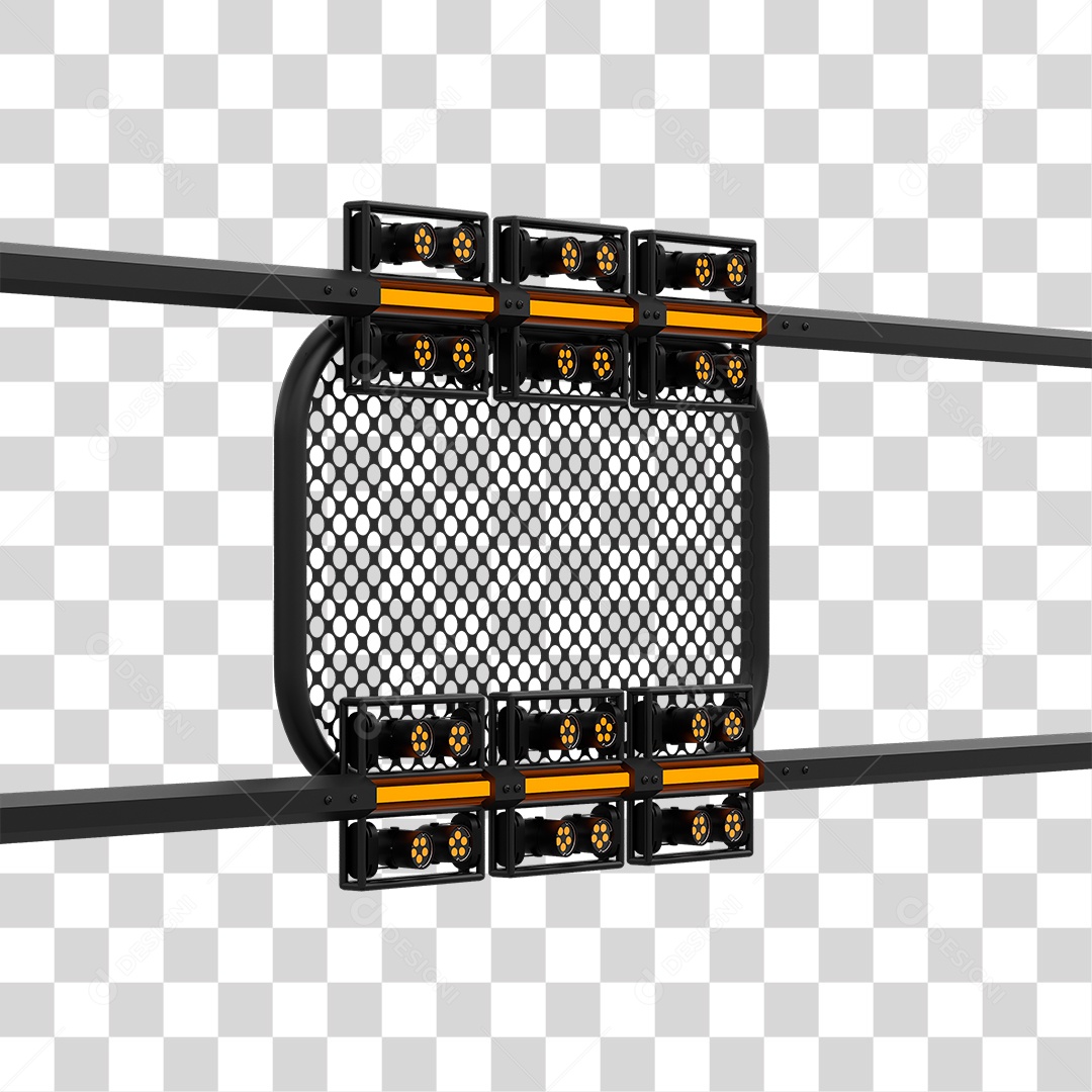 Elemento 3D Kit Painel de Luz PNG Transparente