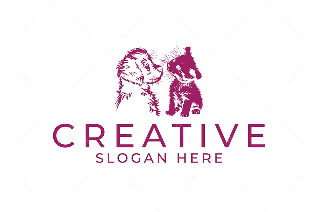 Modelo de Logotipo de Animal  PNG + AI Editável