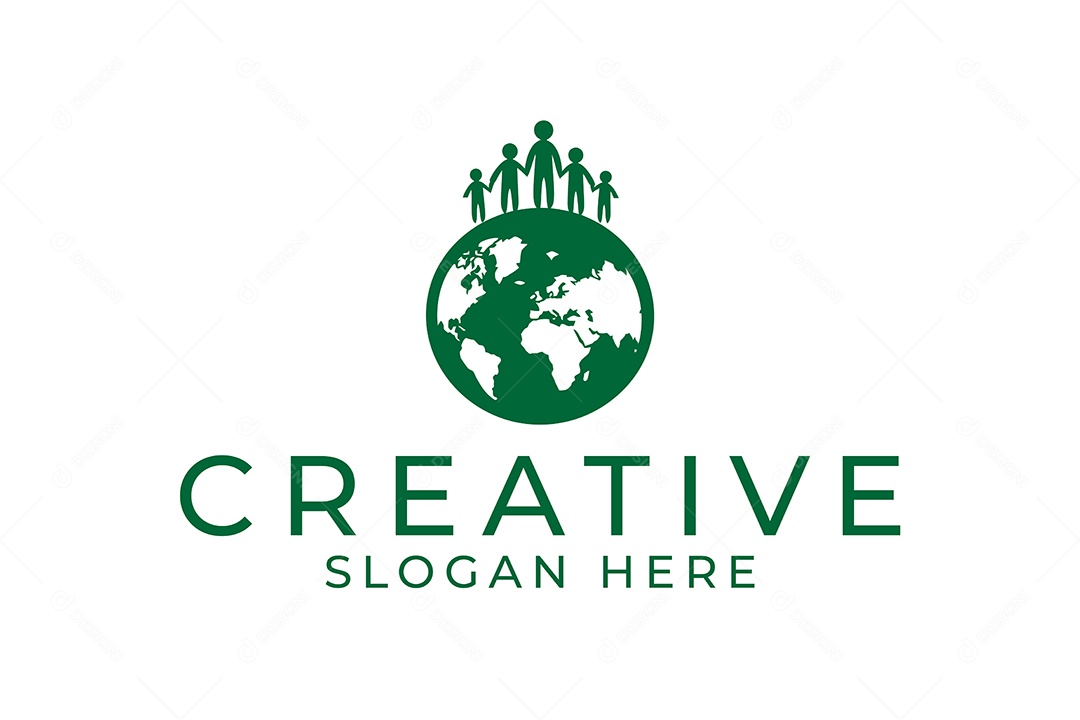 Modelo de Logotipo Criativo PNG + AI Editável