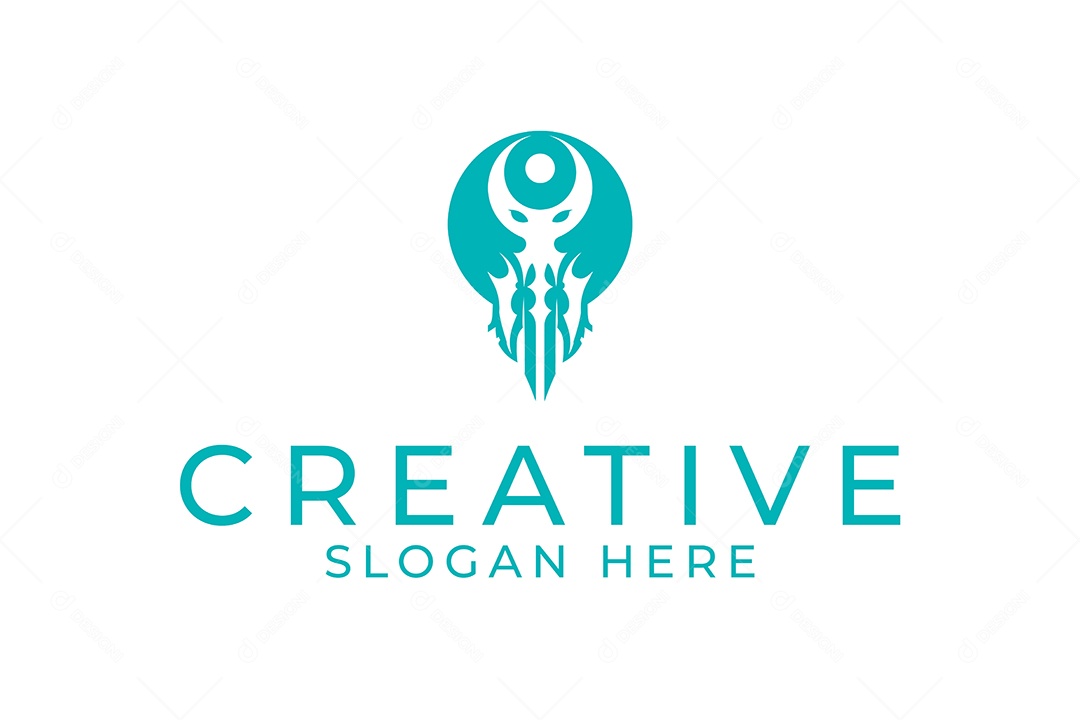 Modelo de Logotipo Criativo PNG + AI Editável