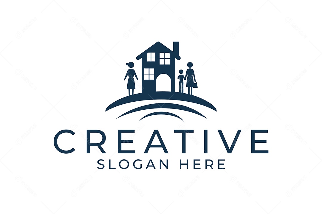 Modelo de Logotipo Criativo PNG + AI Editável