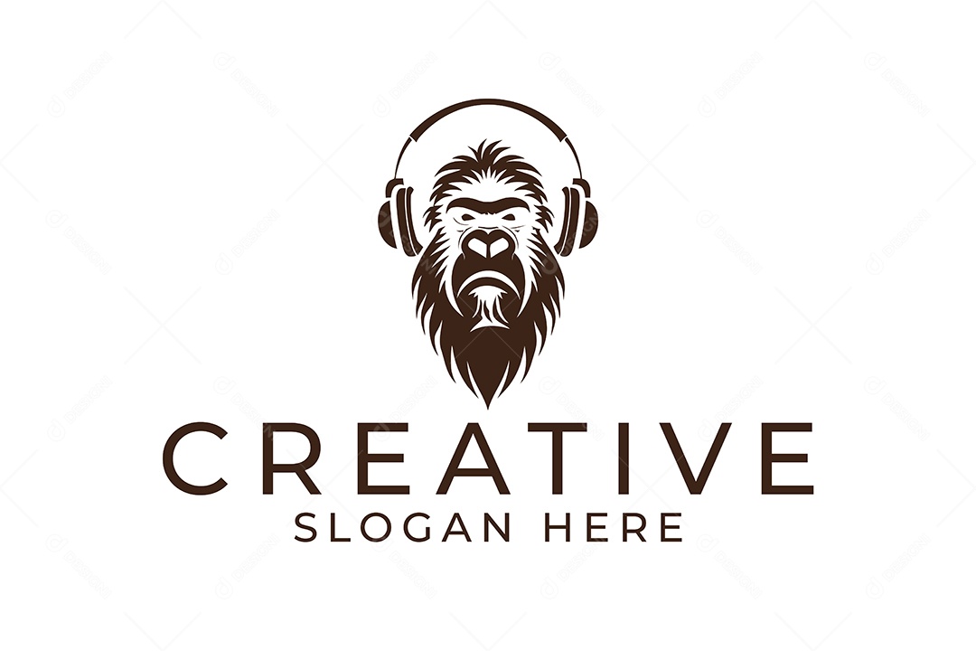 Modelo de Logotipo Criativo PNG + AI Editável