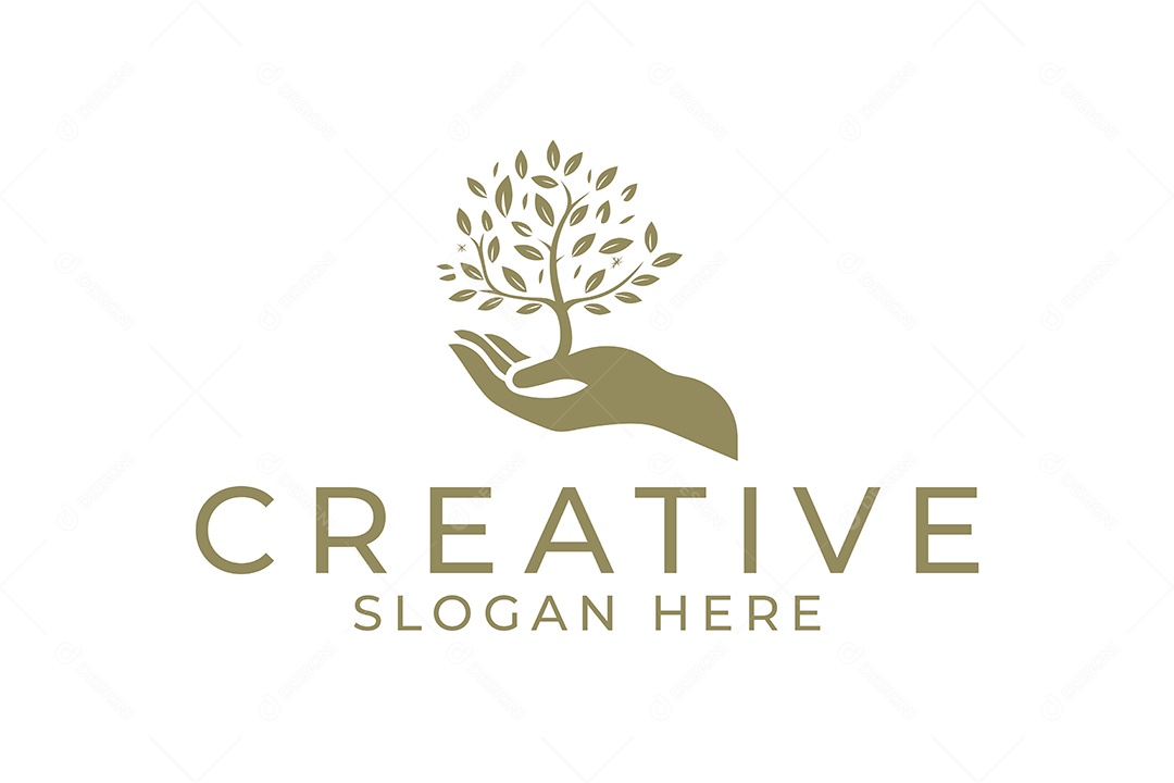 Modelo de Logotipo Criativo PNG + AI Editável