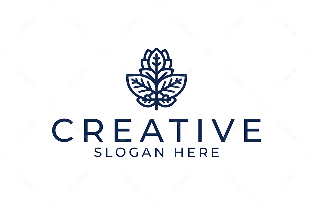 Modelo de Logotipo Criativo PNG + AI Editável