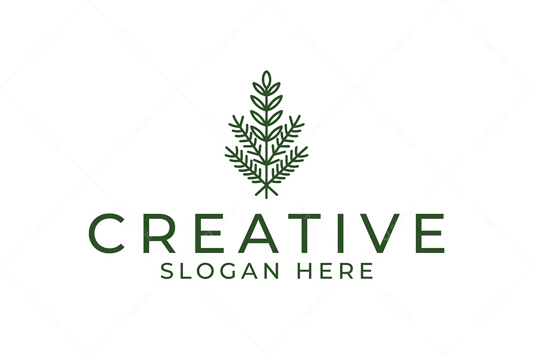 Modelo de Logotipo Criativo PNG + AI Editável