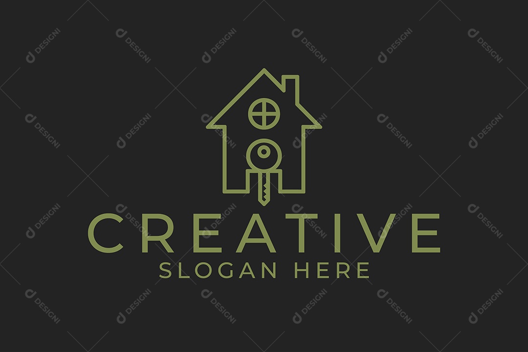 Modelo de Logotipo Criativo PNG + AI Editável