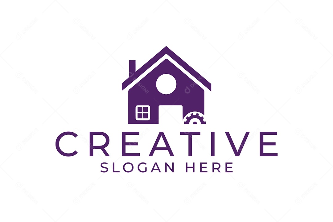 Modelo de Logotipo Criativo PNG + AI Editável