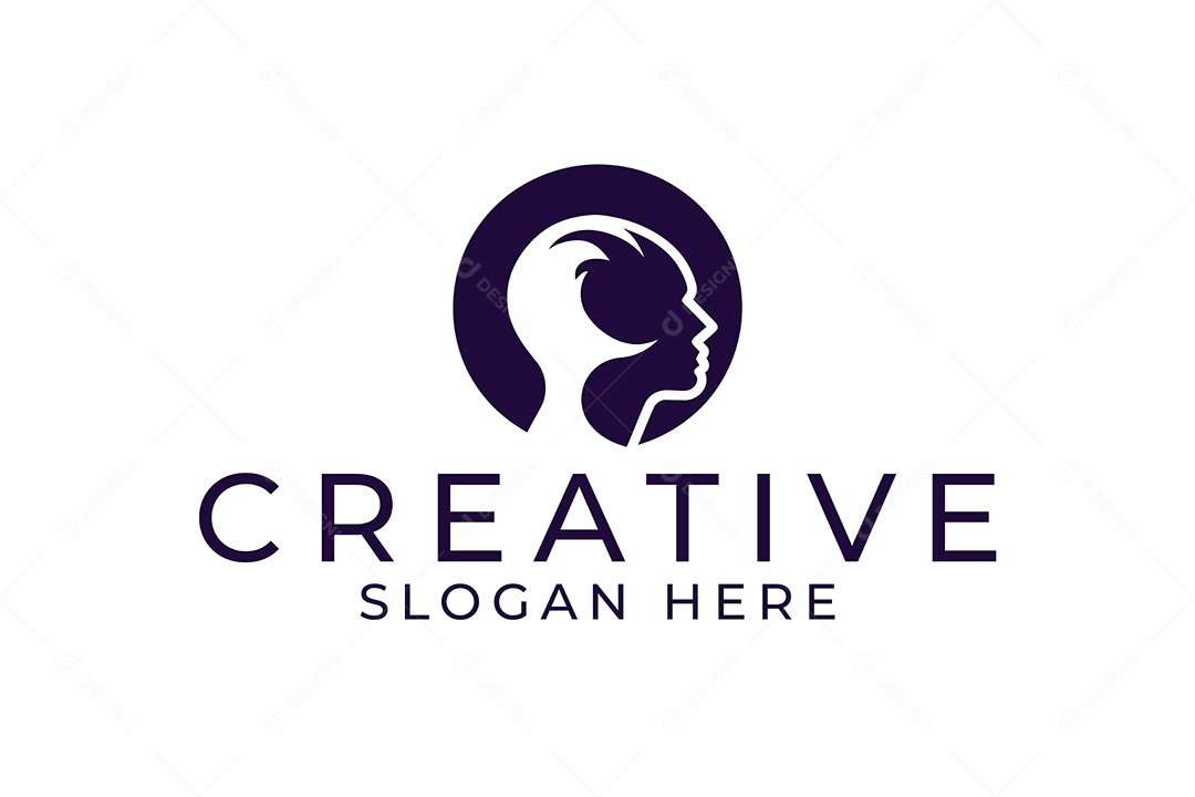 Modelo de Logotipo Criativo PNG + AI Editável