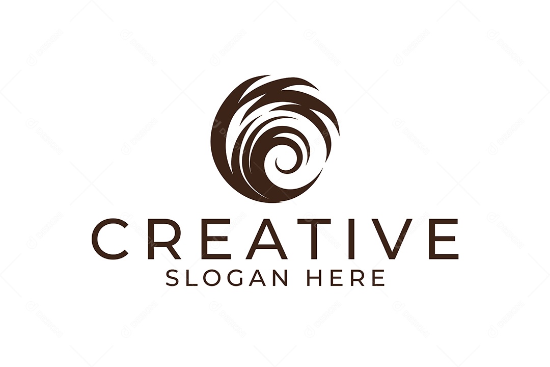 Modelo de Logotipo Criativo PNG + AI Editável