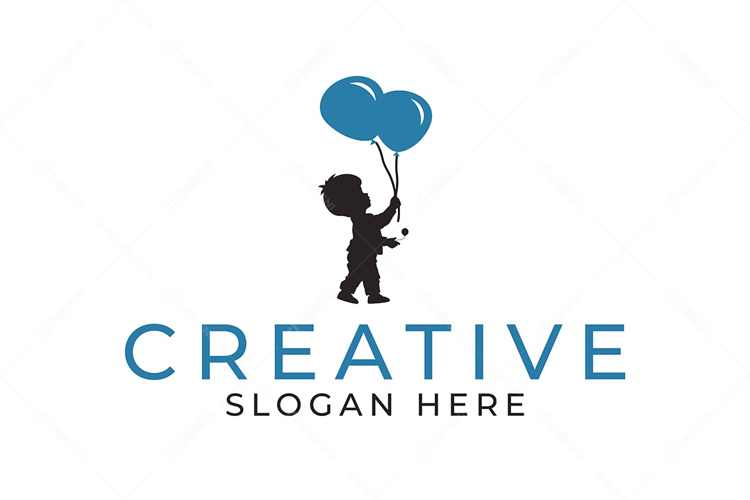 Modelo de Logotipo Criativo PNG + AI Editável