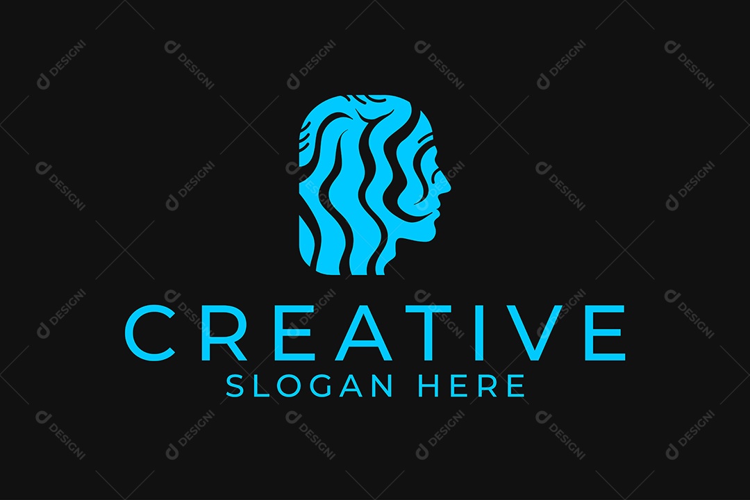 Modelo de Logotipo Criativo PNG + AI Editável