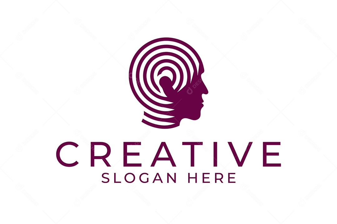 Modelo de Logotipo Criativo PNG + AI Editável