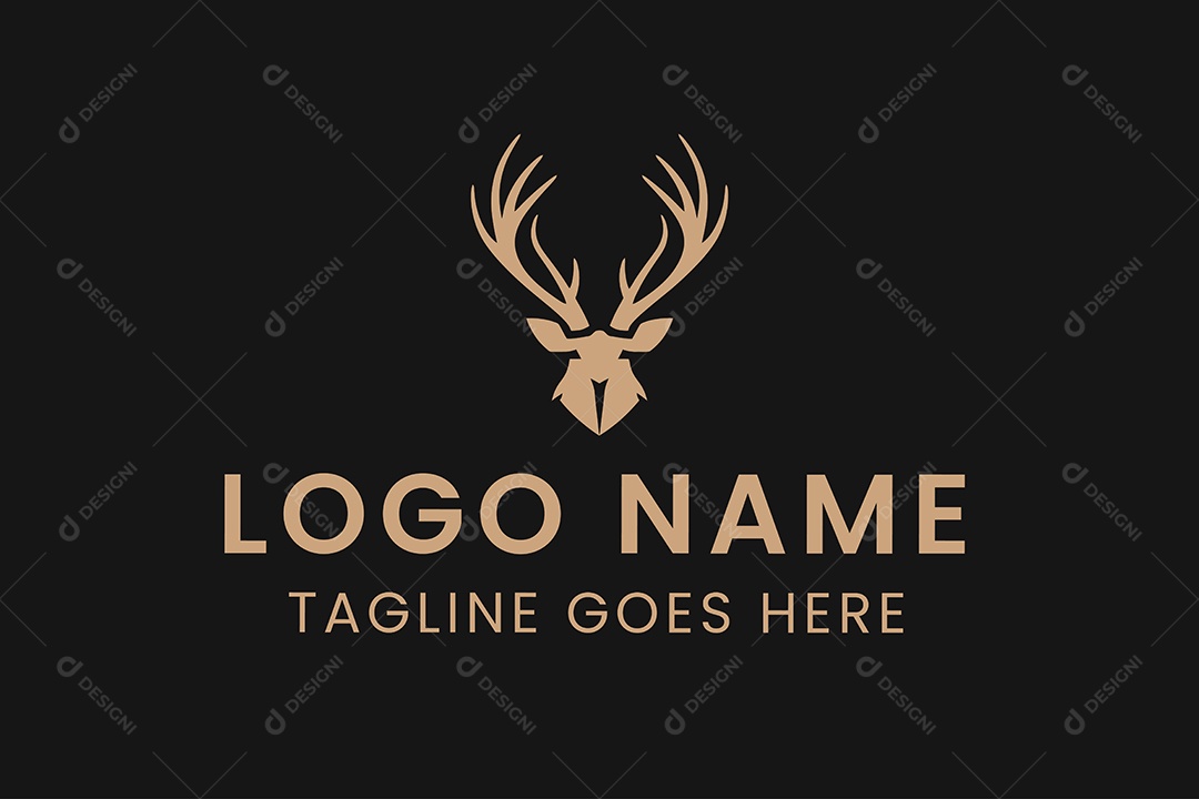 Modelo de Logotipo de Animal PNG + AI Editável